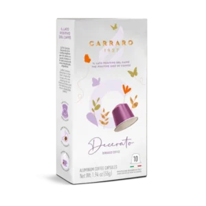 Carraro caps nespresso 10 ALUMINIUM decerato 55g