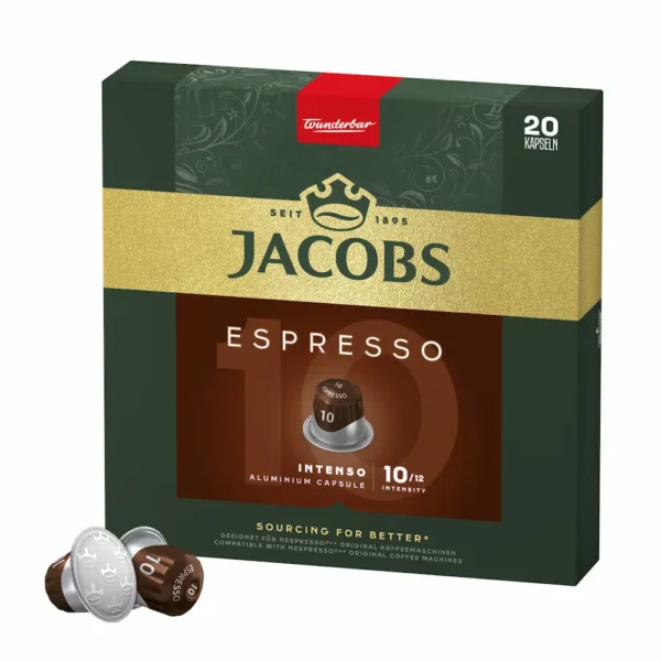 Jacobs Espresso 10 Intenso 20/1 – Nespresso Kompatibilne Kapsule