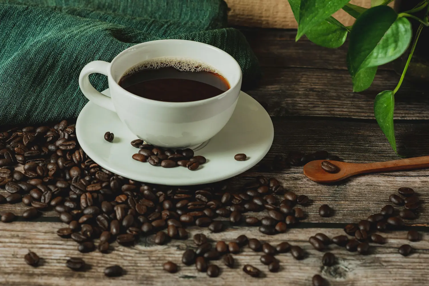 Kafa u zrnu i espresso šoljica