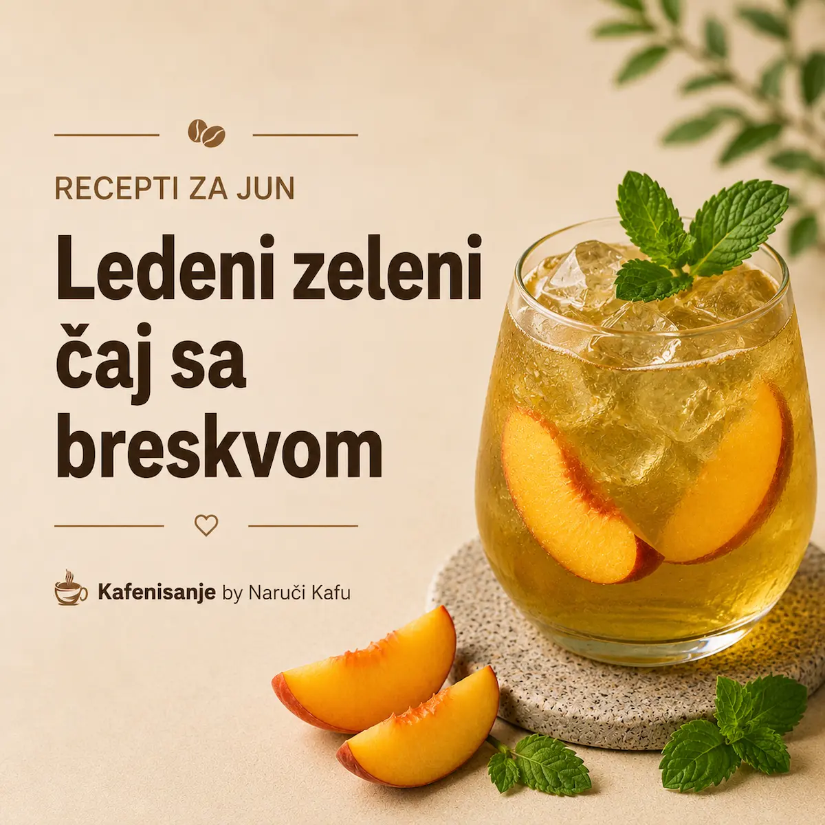 Ledeni zeleni čaj sa breskvom recept