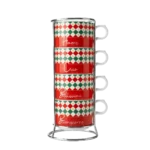 Bialetti Tricolore Cappuccino Šolje Set 4 kom sa Stalkom – 160ml