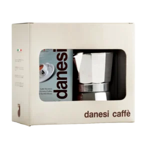 Danesi Moka Trio Set – Moka Pot + 2 × 250g Mlevene Kafe