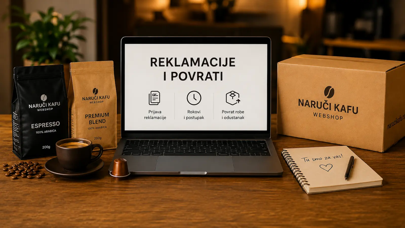 Reklamacije i povrati za porudžbine sa Naruči Kafu WebShop-a