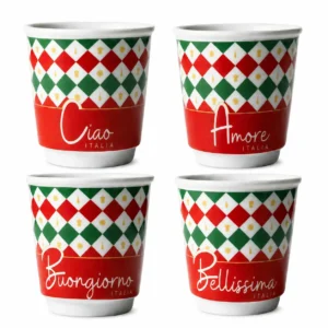 Bialetti Tricolore Espresso Šoljice Set 4 kom – 80 ml