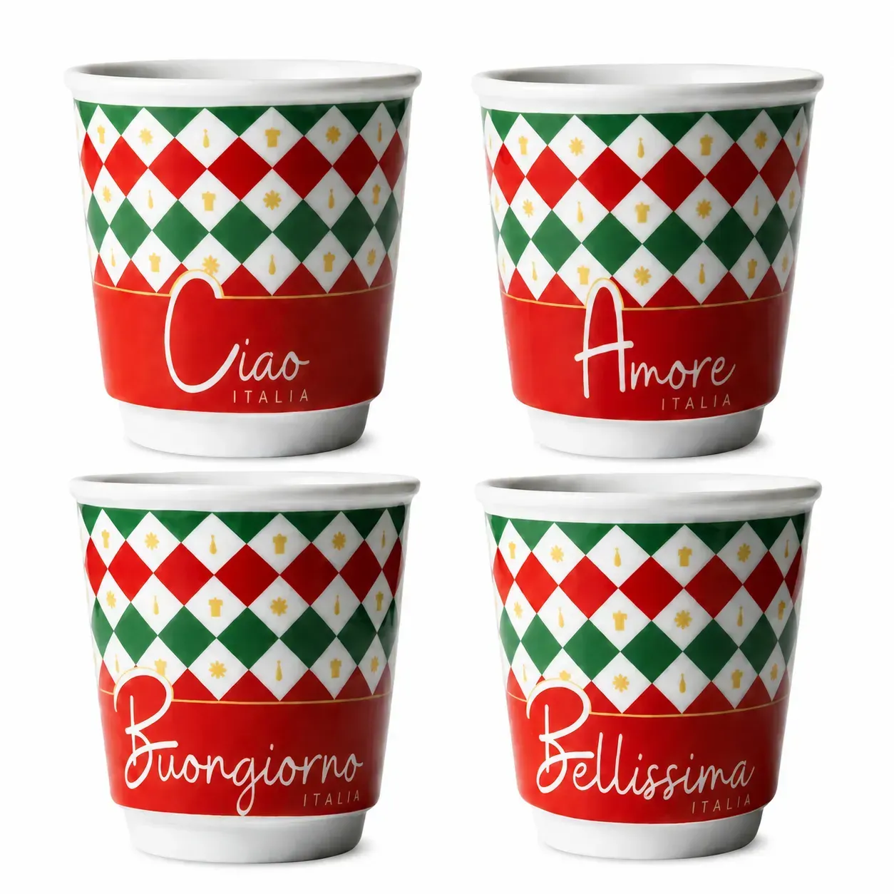 Bialetti Tricolore Espresso Šoljice Set 4 kom – 80 ml