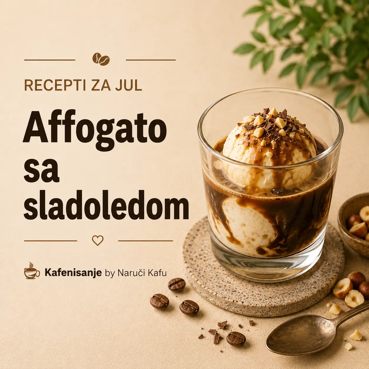 Affogato sa sladoledom recept