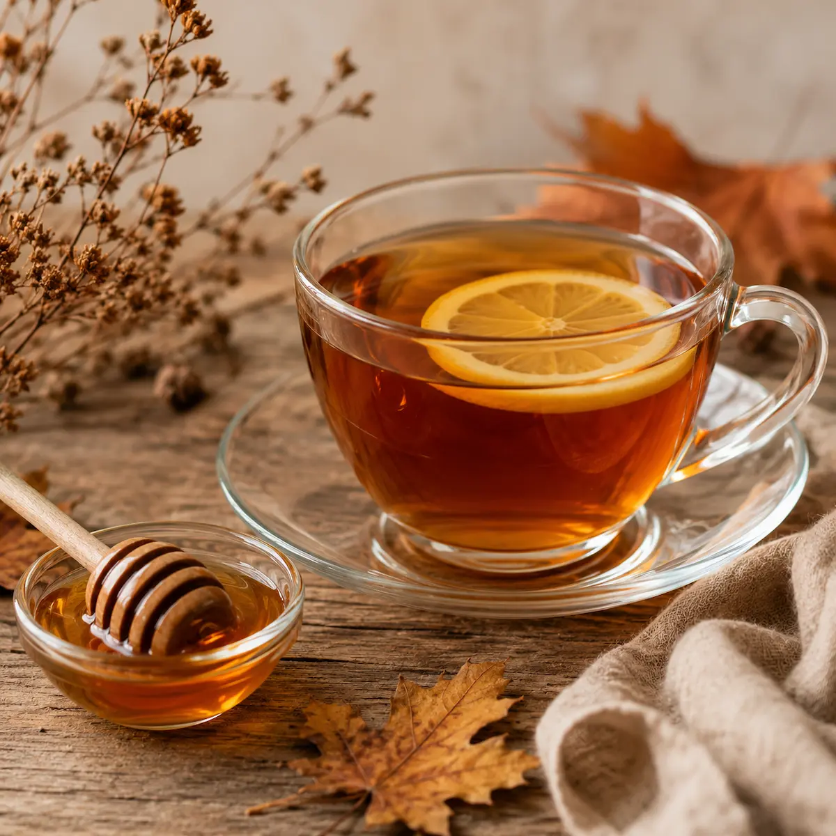 Topli crni čaj sa medom i limunom recept