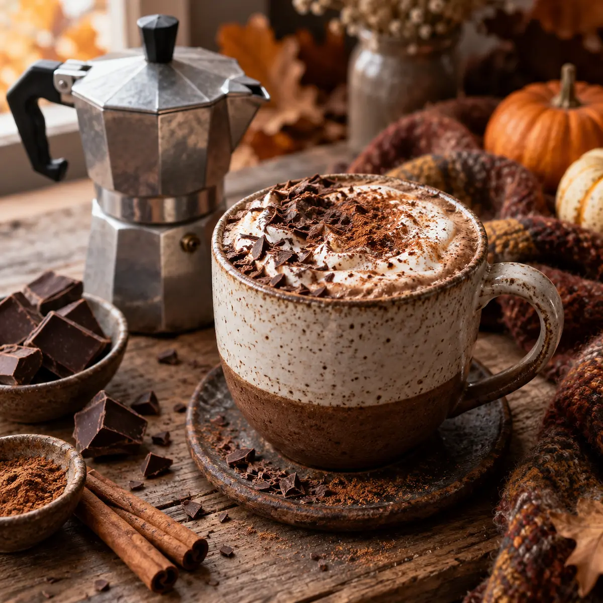 Moka pot mocha sa čokoladom i cimetom recept